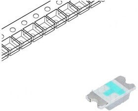 OSB51206E1N-0.8T, LED; SMD; 1206; blue; 100?150mcd; 3.2x1.6x0.8mm; 140°; 2.8?3.6V