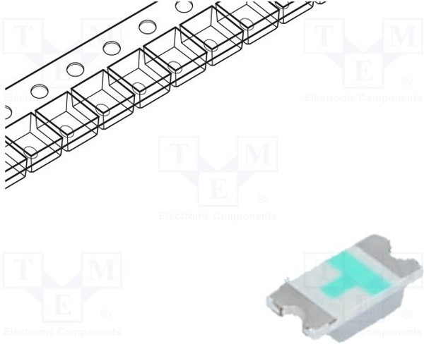 OSB51206E1N-0.8T, LED; SMD; 1206; blue; 100?150mcd; 3.2x1.6x0.8mm; 140°; 2.8?3.6V OSB51206E1N-0.8T, LED; SMD; 1206; blue; 100?150mcd; 3.2x1.6x0.8mm; 140°; 2.8?3.6V