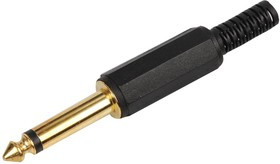 PSG08570, Телефонный аудио разъем, 2 контакт(-ов), Штекер, 6.35 мм, Монтаж на Кабель