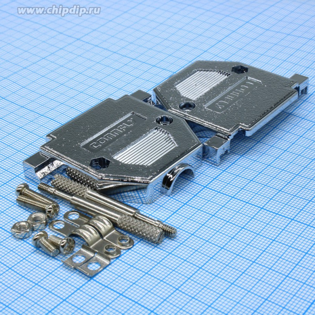 DNT-25C (DS1046-25 C1L), Корпус к 25pin D-SUB, с удлиненными винтами, металлизированный