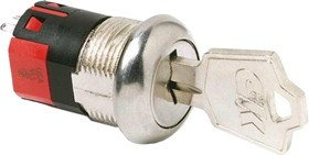 Y1011U2R203NQ, Key Switch, SPST, 4 A 2-Way Flat-Key
