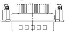 173109-0427, D-Sub Standard Connectors FCT DSUB STR PC PLG 25 PN W/SNAPIN