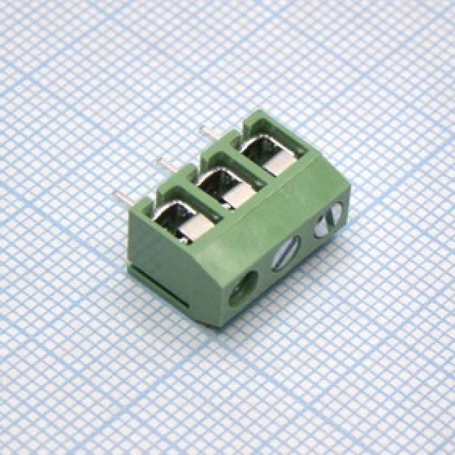 DG306-5.0-03P-14-00A(H), (DG306-5.0-03P-14-00ZH), Винтовой клеммный блок с защитой провода, 3 контакта. Серия DG306-5.0