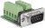 903-2, Сигнальный модуль на плате с разъемом DRB-09FB (вилка) для RS-232 интерфейса, на винтовой клеммный блок, черный/зеленый