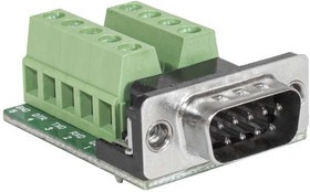 903-2, Сигнальный модуль на плате с разъемом DRB-09FB (вилка) для RS-232 интерфейса, на винтовой клеммный блок, черный/зеленый