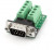 903-2, Сигнальный модуль на плате с разъемом DRB-09FB (вилка) для RS-232 интерфейса, на винтовой клеммный блок, черный/зеленый