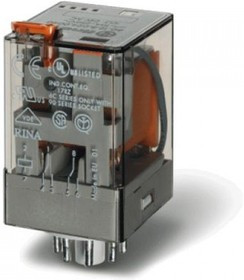 60.12.8.110.0030, Универсальное электромеханическое реле; монтаж в розетку 8-штырьковый разъем; 2CO 10A; контакты AgNi; катушка 110В AC; сте