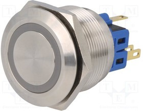 V25-11E-12G-S, Переключатель: антивандальный, Пол: 2, SPDT, 3A/220ВAC, 5A/24ВDC