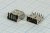 Разъем USB розетка, тип A, контакты на плату, угловой, USB A-1JA