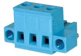 TBP01P1W-508-03BE, Pluggable Terminal Blocks Terminal block, pluggable, w screw lock, 5.08, plug, 3 pole, blue