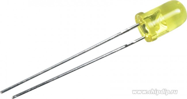 L-53SYT, светодиод прозрачный желтый d=5мм 1000мКд