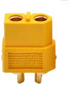 XT60-F, Вилка питания DC XT60 "мама" провод под пайку Цвет желтый