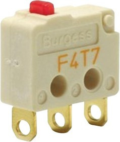 F4T7-UL, Микропереключатель SNAP ACTION, без рычага, SPDT, 5A/250ВAC