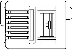 940-SP-3066-OST, Modular Connectors / Ethernet Connectors Modular Plug Standard 6P 6C Unshielded .032-.038 Conductors OST-Keyed