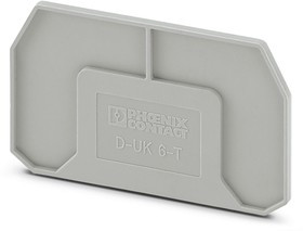 Крышка концевая D-UK 6-T /2,2mm, для винтовых клемм UK 6-T.., серая