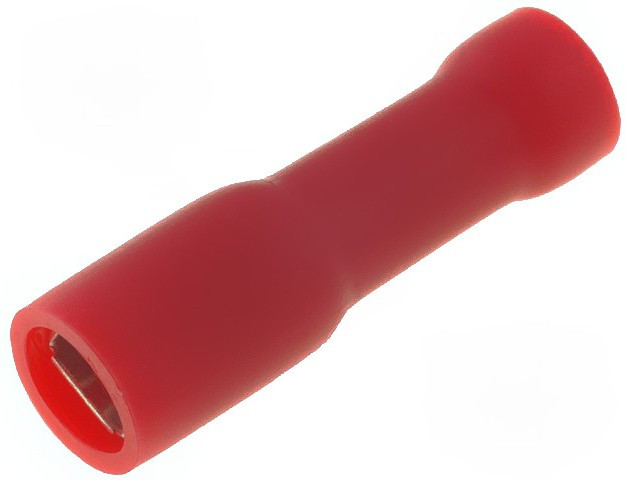 ST-011/R, Наконечник плоский, 2,8мм, 0,8мм, "мама", 0,5-1мм2, обжим, красный ST-011/R, Наконечник плоский, 2,8мм, 0,8мм, "мама", 0,5-1мм2, обжим, красный