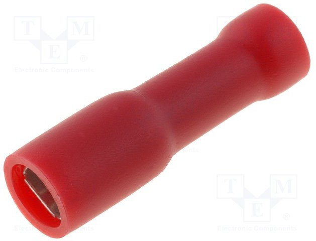 ST-011/R, Наконечник плоский, 2,8мм, 0,8мм, "мама", 0,5-1мм2, обжим, красный ST-011/R, Наконечник плоский, 2,8мм, 0,8мм, "мама", 0,5-1мм2, обжим, красный