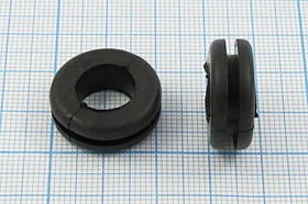 Изоляционная втулка проходная 12x8x3x16/22, материал резина, черный, Mi-12x8