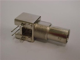 VBM211C-75, RF Connectors / Coaxial Connectors BNC R/A PCB Mt Jack Shielded Low Profile