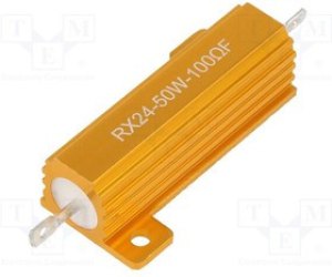 AHP50W-100RF, Резистор: проволочный; с радиатором; 100Ом; 50Вт; ±1%; 50ppm/°C