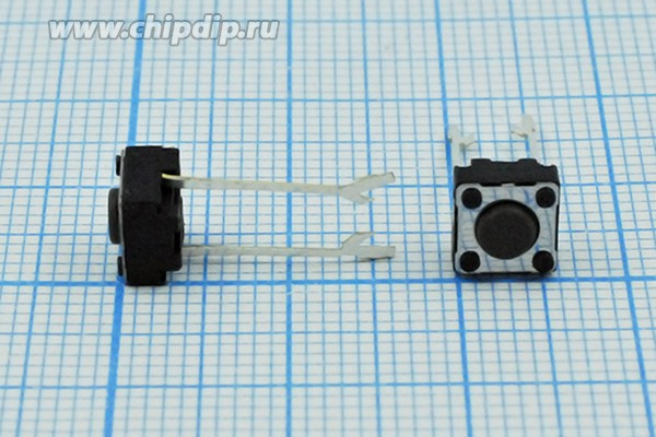 Тактовая кнопка, 6.2x 6.2x 4.3, алгоритм работы NO, 2LW13