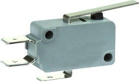 V19T16-CZ100A02, Микропереключатель, Стандартный, Прямой Рычаг, SPDT, Быстрое Соединение, 16 А