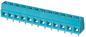 TB006-508-12BE, Fixed Terminal Blocks Terminal block, screw type, 5.08 , horizontal, 12 poles, CUI Blue, slotted screw, PCB mount