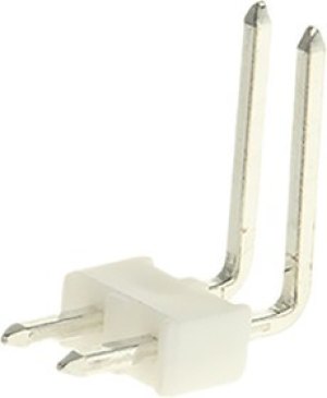22-05-2021, KK 254 Series Right Angle Through Hole Pin Header, 2 Contact(s), 2.54mm Pitch, 1 Row(s), Unshrouded