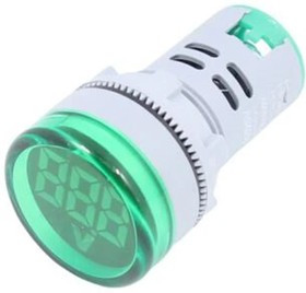 085-06-251, Индикатор значения напряжения AD-22 (LED) d22мм зеленый IP54 HLT 085-06-251, Индикатор значения напряжения AD-22 (LED) d22мм зеленый IP54 HLT