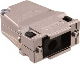 09670090335, Harting Metal Angled D Sub Backshell, 9 Way, Strain Relief