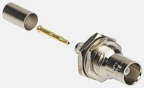 B6721A1-NT3G-3-75, Amphenol, jack Panel Mount BNC Connector, 75, Crimp Termination, Straight Body B6721A1-NT3G-3-75, Amphenol, jack Panel Mount BNC Connector, 75, Crimp Termination, Straight Body
