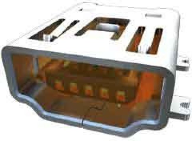 MUSBR-05-S-O-B-SM-A, SMT, Socket Type Mini B 2.0 USB Connector