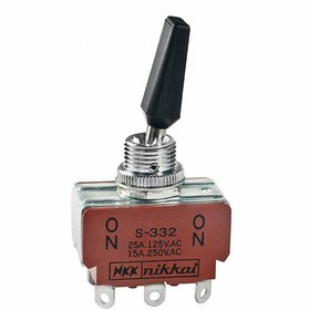 S332R, Toggle Switches DPDT ON-NONE-ON SOLDER LUG