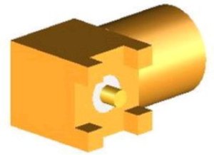 MMCX-04V4-TGG, Разъем MMCX, гнездо на плату угловое MMCX-04V4-TGG, Разъем MMCX, гнездо на плату угловое