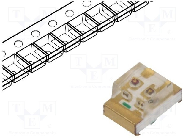 KPB-2012SURKCGKC, LED; SMD; 0805; red/green; 2x1.25x1.1mm; 150°; 1.95?2.5/2.1?2.5V
