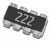 TC124-JR-072K2L, Resistor Networks & Arrays 2.2K 5% CONCAV SQUARE 4X0402