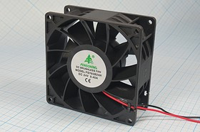 Вентилятор постоянного тока 24 Вольта, 92x92x38мм, шариковый подшипник, 4800об/мин; №ВН376B вент 92x92x38\ 24В\0,45А\2L\ ШП\FSY93B24H\