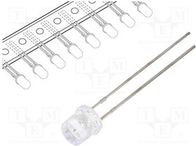 OS5RPM57E1A-T-MN, LED; 5mm; red; 1560?2180mcd; 140°; Front: flat; 1.8?2.6V; Ammo Pack