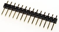 PLS-14 (DS1021-1x14), Вилка штыревая 2.54мм 1x14pin прямая тип1