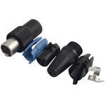 RT3FCT-B, Гнездо XLR-mini на кабель прямое 3pin с поворотным замком