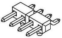 87858-0004, Headers &amp; Wire Housings 2mm SR 4P Hdr Hor SMT w Peg Breakaway