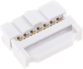 14-Way IDC Connector Socket for Cable Mount, 2-Row