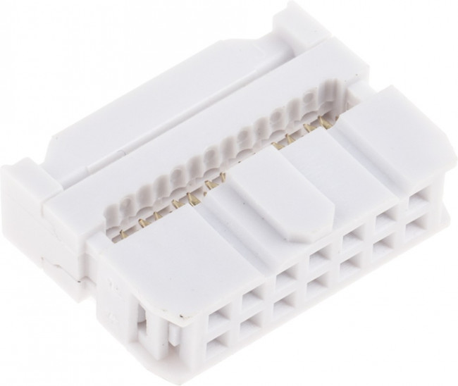 14-Way IDC Connector Socket for Cable Mount, 2-Row