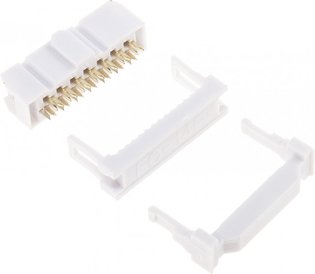 14-Way IDC Connector Socket for Cable Mount, 2-Row