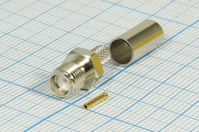 Разъем SMA розетка, RG58,обжимной
