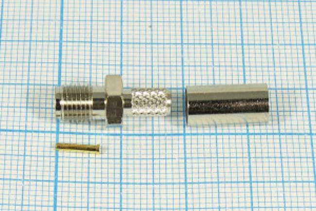 Разъем SMA розетка, RG58,обжимной