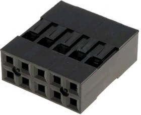 BLD-10 (DS1071 - 2x5), Гнездо на кабель 2х5 с контактами 2.54мм