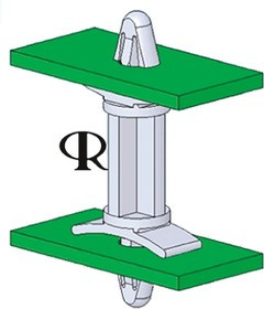 DLCBS-6-01, Standoffs &amp; Spacers CB Spt,Dual Lck,Natural,3/8 in Spc, CB Support,Dual Lock,Natural