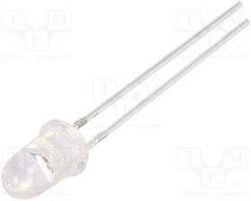 OS5YKE5211A, LED; 5mm; yellow; 15°; Front: convex; 2.1?2.6V; Pitch: 2.54mm; 273mW