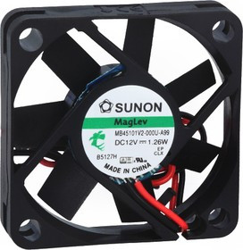 MB45101V2-A99, Вентилятор осевой, 12В DC, 45х45х10мм, 0.105А, 1.26Вт, Vapo, 5000об/мин, 2 провода